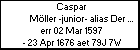 Caspar M�ller -junior- alias Der Wei�kamp